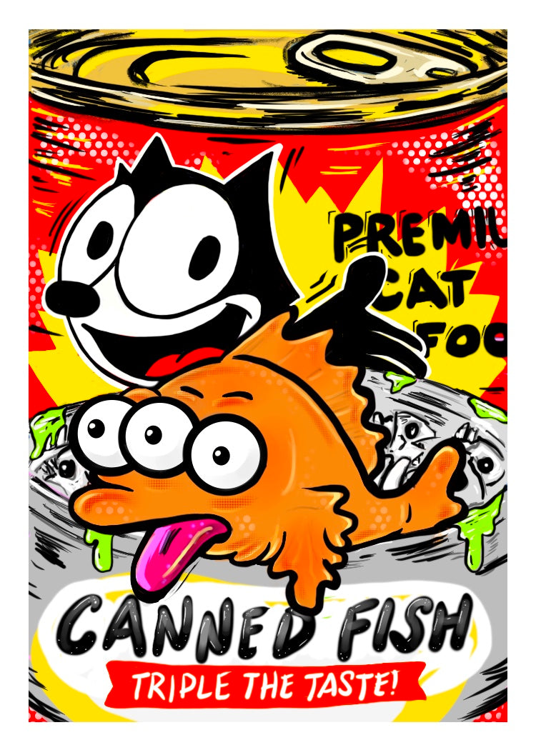 Cat Food — Canned Fish | Signed & Numbered Limited Edition Fine Art Print
